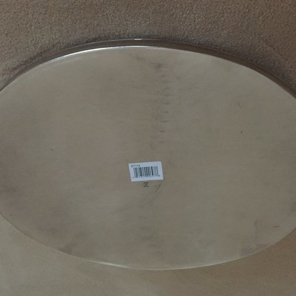 Dessau Home Etched Oval Nickel Tray 16.5" - Picture 5 of 5